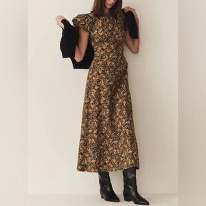 NWT Doen Rhodia Dress in Noir Narcissus Floral XS